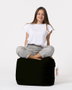 Atelier Del Sofa Square Pouf - Black